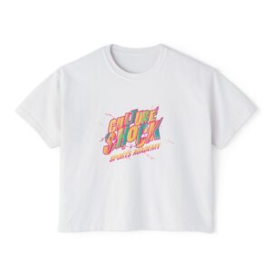 Culture Shock Women's Boxy Tee — Retro Neon Graphic Tee