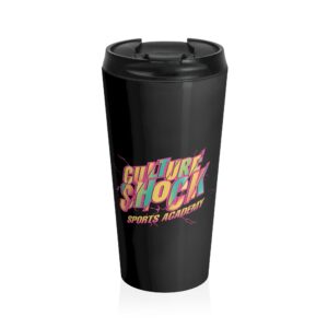 Culture Shock Sports Academy Stainless Steel Travel Mug — Retro Logo Insulated Tumbler